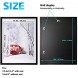 Egofine 18x24 Solid Wood Poster Frame Covered by Plexiglass Matted for 16x20 Black Wall Mounting Hanging Picture Frame Vertically or Horizontally