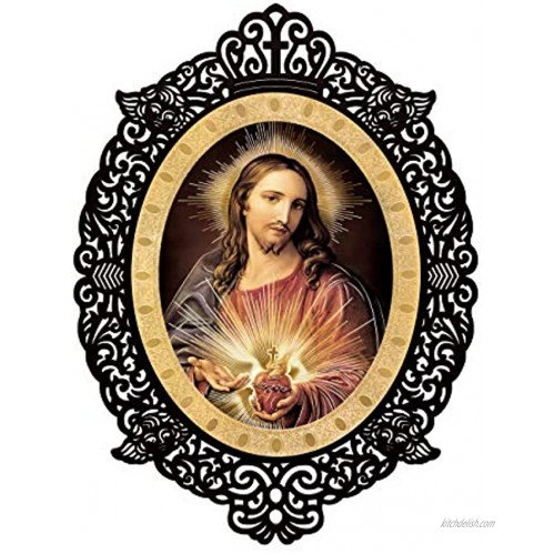 Frame Sacred Heart Of Jesus Christ II Wall Art Print Framed 11.5x15.5