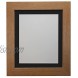 FRAMES BY POST Metro Oak Photo Picture Poster Frame with Black Mount Plastic Glass 6\ x 4\ For Pic Size 4.5\ x 2.5\