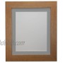 FRAMES BY POST Metro Oak Photo Picture Poster Frame with Dark Grey Mount Plastic Glass 30 x 30cm For Pic Size 8\ x 8\