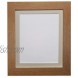 FRAMES BY POST Metro Oak Photo Picture Poster Frame with Light Grey Mount Plastic Glass 10\ x 10\ For Pic Size 8\ x 8\