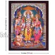 Hanuman Sitting in Ram Darbar and Showing is Dedication Towards His Family a Holy Religious Poster Painting with Frame for Hindu Worship and Gift Purpose
