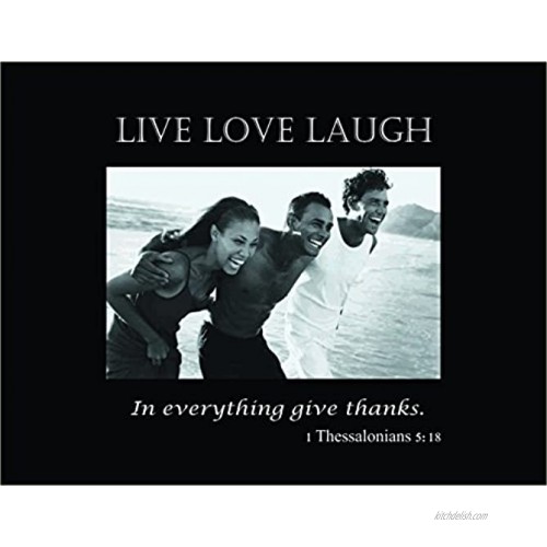 Havoc Gifts 3110-SB Live Love Laugh Scripture Engraved Frame Small Black