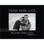 Infusion Gifts 3103-SB Faith Hope Love Scripture Engraved Frame Small Black