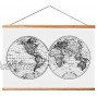 Landmass 24” Wide Magnetic Poster Hanger Frame Wall Hanging Wooden Frame For Posters Prints Photos Pictures and Artwork Wood Frame For Scratch Off Map 24x36 24x32 24x18 24x17 17x24