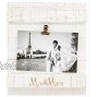 MELANNCO Mr & Mrs Wood Frame with Clip 6x4-Inch Assorted