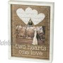 Primitives by Kathy Inset Box Photo Frame 9 x 12 Fits 6 x 4 Two Hearts One Love