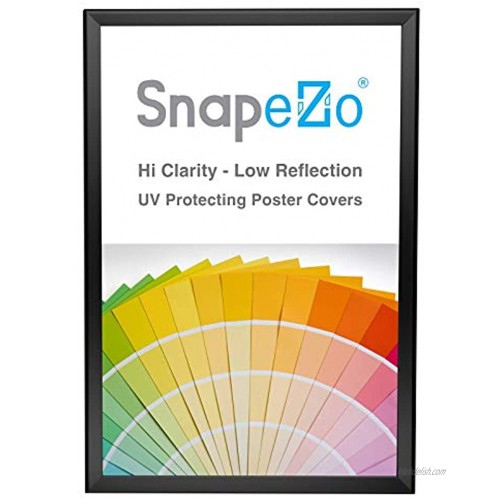 SnapeZo Photo Frame 13x19 Black 1.25 Inch Aluminum Profile Front-Loading Snap Frame Wall Mounting Professional Series