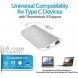 XtremeMac Promate 8-in-1 3.1 Type-C hub USB 3.0 3 SD · MicroSD Reader Ethernet HDMI Port Silver Clear
