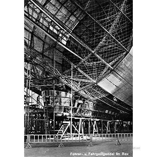 Zeppelin Construction Nattaching The Passenger And Steering Gondola To The Frame Of The Graf Zeppelin Lz 127 Airship At The Zeppelin Aircraft Works In Friedrichshafen Germany Photo Postcard C1930 Post