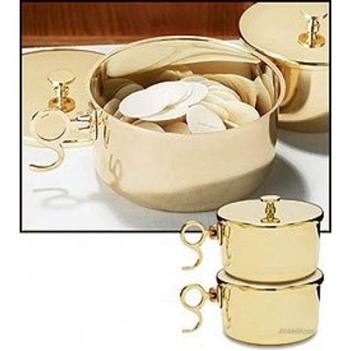 1000 Host Brass Stacking Ciboria with Lid