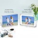 5x7 Acrylic Photo Frame Magnetic Picture Frames 10 + 10MM Thickness Stand in Desk or Table Clear 2 Pack