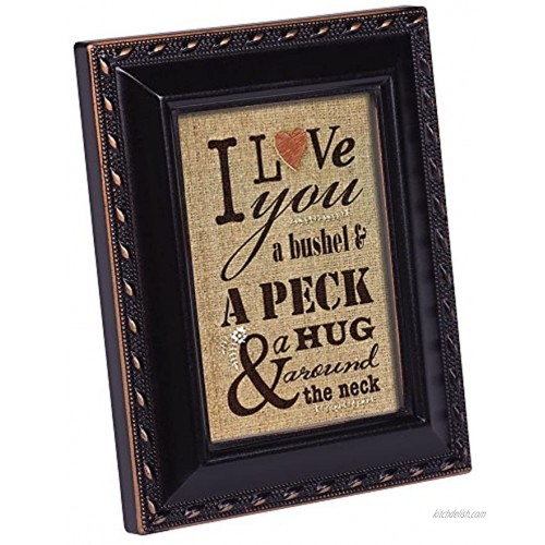 Cottage Garden Love You Bushel and a Peck Black Rope Trim 2 x 3 Tiny Frame with Magnet and Easel
