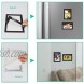 CRUGLA 4x6 Magnetic Black Picture Frames Modified Self Adhesive Collage Photo Frame Set for Refrigerator Glass Window Door Cubicle Tile Wall 12 Packs