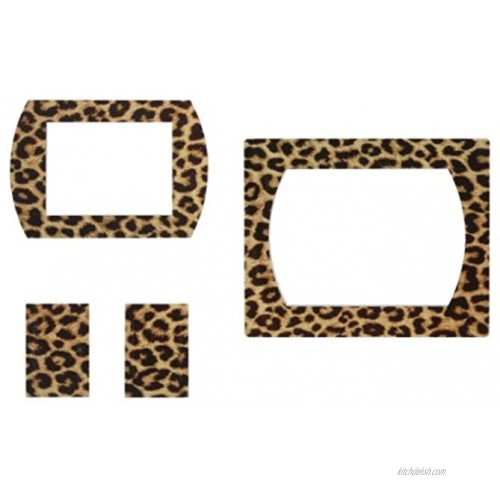 Displays2go 4-Piece Set of Magnetic Picture Photo Frames with Cheetah Print Detailing 25-Pack