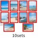 Magnetic Frames 10 Pack Picture Frame 4x6 inch for Refrigerator Cabinet Locker,Dishwasher & Other Metallic Surfaces Red