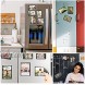Mingting 24 PCS Magnetic Picture Frame Holds 4X6 Inches Pictures Reusable black Magnet Fridge Photo Sleeves with for Refrigerator Locker,Office Cabinet with Free Removable 12 Pcs Food Fridge Magnet