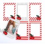 Mustard Cherry Magnetic Frames by Magnetic Photo Frames Cute Instax Frames 6 Magnetic Frames with Cherry Design Retro Polka Dot and Striped Design