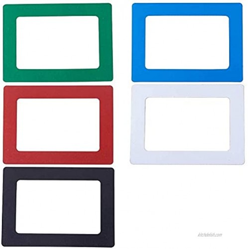 SUNNYCLUE 5Pcs 5 Color Magnetic Picture Frames for Refrigerator 4x6 inch Colorful Photo Note Schedule Holder Magnetic Photo Frames for Home Decoration Craft Supplies