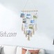Bealuffe Macrame Wall Hanging Photo Display Boho Decor Wall Tapestry Picture Organizer Off White