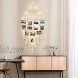 Bemaystar Hanging Photo Display Wall Decor Macrame Wall Hanging Pictures Boho Home Decor Picture Frames Collage Board with String Lights and 25 Wood Clips Bohemian Decor for Home Room Ivory
