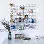 devesanter DS Grid Photo Wall Wire Grid Panel Picture Display Iron Decorative Rack Photograph Wall Ins Display Photo Wall 12x12 Inches Set of 4 Black