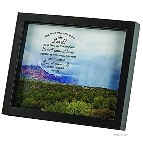 Dicksons Coming of Rain Scripture Midnight Black 8 x 10 MDF Wood Wall and Tabletop Frame