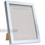 FRAMES BY POST Rio Picture Photo Frame MDF Wood White with White Mount Plastic Glass 18 x 14 Image Size 14 x 11 Inches