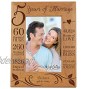 LifeSong Milestones 5th Anniversary Picture Frame 5 Year of Marriage Five Year Wedding Keepsake Gift for Parents Husband Wife him her The Best is Yet to Come 6.5x8.5