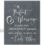 LifeSong Milestones A Perfect Marriage Wedding Anniversary Engagement Decorative Wall Sign Gift for Couple 18 x 21 x 1.75 A Perfect Marriage Classic Grey