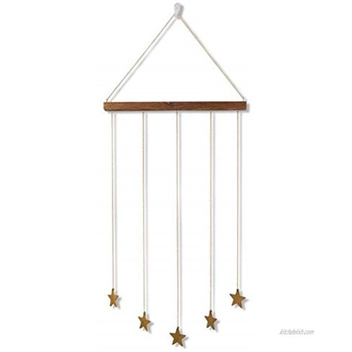 LIMADOO Hanging Picture Display Stars Metal Chain Wall Hanging Photo Holder 37×16 inch with 30 Wood Clips Wall Decoration for Home Dorm Office Apartment Bedroom Living Room Gallery（Gold）