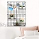 MOOACE Wall Grid with 2 Wire Baskets Photos Grid Panels | Pictures Display | Memo Board | Wall Grid Organizer | Metal Hanging Home Office Decor