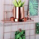Simmer Stone Rose Gold Wall Grid Panel for Photo Hanging Display & Wall Decoration Organizer Multi-Functional Wall Storage Display Grid 5 Clips & 4 Nails Offered Set of 1 Size 17.7x37.4