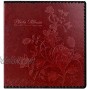 Beautyus Photo Album Book Family Album Leather Cover Holds 3x5 4x6 5x7 6x8 8x10 Photos Wine Red
