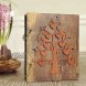 Giftgarden 4x6 Photo Album Family Tree Decor Large Capacity Wood Cover Wedding Family Baby Picture Albums Holds 120 Photos