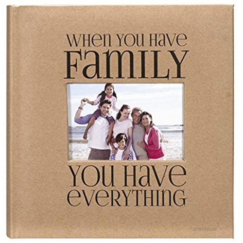 Malden International Designs 7091-26 Sentiments Family with Memo Photo Opening Cover Brag Book 2-Up 160-4x6 Tan