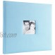 MCS MBI 13.5x12.5 Inch Fashion Fabric Scrapbook Album with 12x12 Inch Pages with Photo Opening Sky Blue 802514