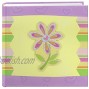 Pioneer Photo Albums 200-Pocket 3-D Striped Flower Applique Cover Photo Album 4 by 6-Inch