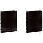 Pioneer Sewn Bonded Leather BookBound Bi-Directional Photo Album Holds 300 4x6 Photos 3 Per Page. Color: Black. Two Pack