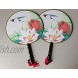 4PCS Round Double-Sided Pattern Chinese Ancient Hand Fan Classic Palace Paddle Hand Fan Dance Hand Fan