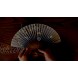 Amajiji Charming Elegant Modern Woman Handmade Bamboo Silk 8.27 21cm Folding Pocket Purse Hand Fan Collapsible Transparent Holding Painted Fan with Silk Pouches Wrapping. CZT-06