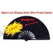 Amajiji Large Folding Hand Rave Fan for Women Men Chinease Japanese Bamboo and Nylon-Cloth Folding Hand Fan for Performance Festival Events Gift Craft Dance Decorations Black