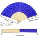 Aneco 18 Pieces 18 Colors Handheld Fans Cloth Hand Fans Bamboo Folding Fans for Wedding Decoration Church Wedding Gifts Party Favors DIY Decoration