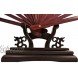 Black Ebony Wood Folding Fan Stand; Sturdy Display Base; Large Decorative Hand Japanese Fan Holder