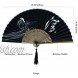 Eastern Wind Chinese Japanese Folding Fan with Bamboo and Cotton-Flax,Hand Fan for Man Women Gift