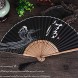 Eastern Wind Chinese Japanese Folding Fan with Bamboo and Cotton-Flax,Hand Fan for Man Women Gift