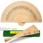 FUNLAVIE 6 Pack Chinese Folding Fan Scented Wooden Hand Fans for Wedding Party Home Decoration