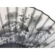 Ink Art Handheld Folding Fan a Beautiful Handcrafted Box a Super Soft Fabric Pouch Women Men Girls Black White Silver Touch UP Durable Folding Hand Fan Silk Fabric Lotus Fish Pond IA12