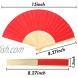 JOHOUSE Hand Held Paper Fans Bamboo Folding Fans Handheld Folded Fan for Church Wedding Gift Party Favors DIY Decoration 12 Pack Multicolor