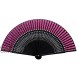 JSSWB Lace Pattern Women Hand Held Folding Fans with Bamboo Frame Hot Pink